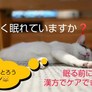 よく眠れていますか❓️ねる前に飲める漢方があります✨